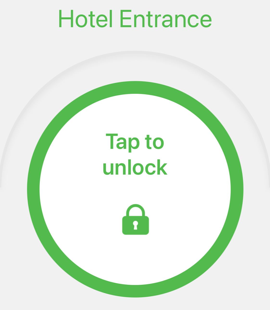 screenshot of the hotel digital key